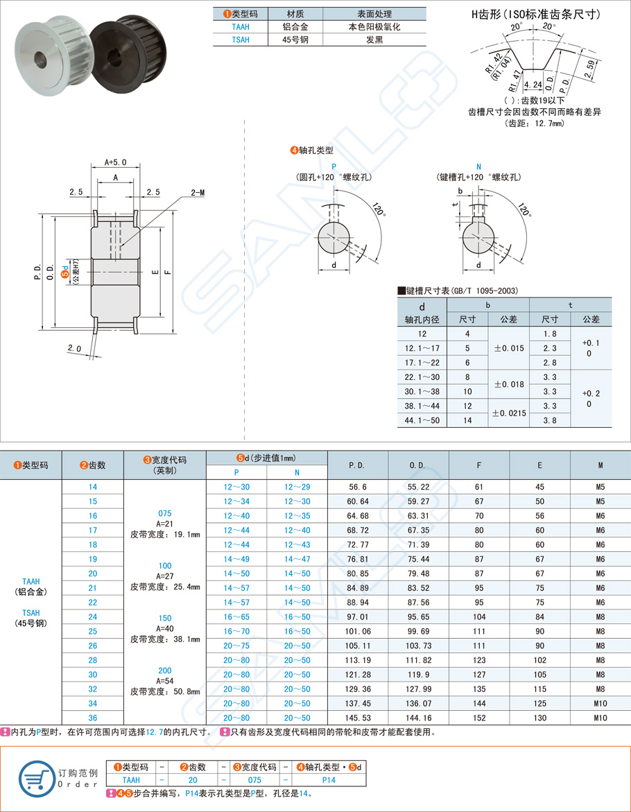 同步帶輪-H型